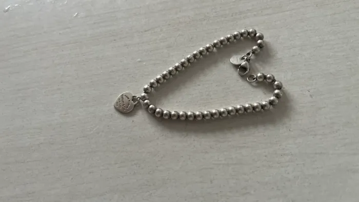 Pulseira Tiffany&Co contas em prata de lei