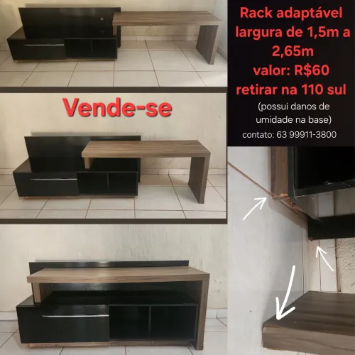 Rack adaptável - se ajusta ao tamanho da sua sala