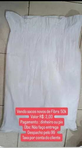 Vendo sacos de fibra