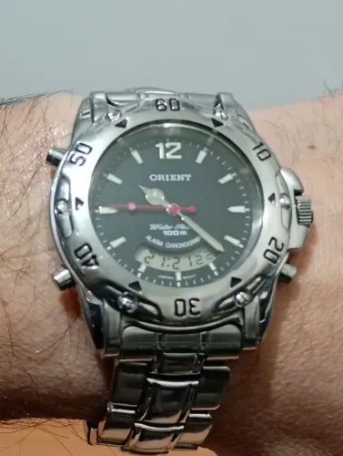 Relógio Orient MBSSA 001 Anadigi Mostrador Preto