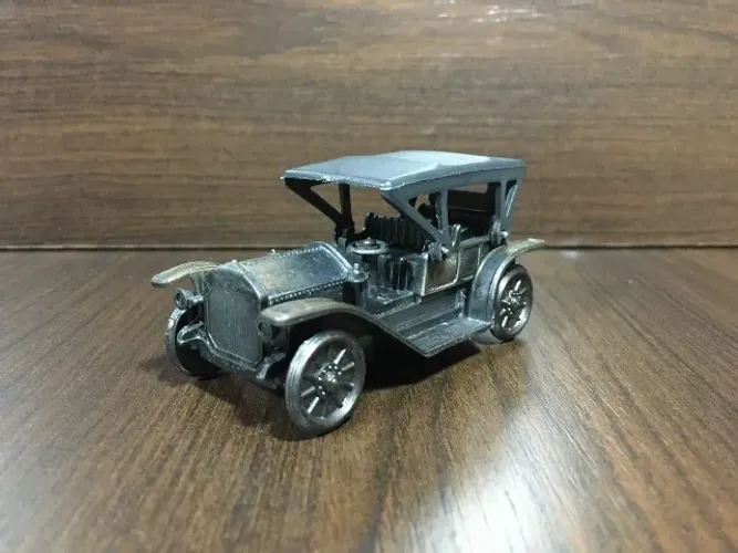 Vintage Carro Apontador de Metal Calhambeque Antique Finished Die-Cast Miniature Anos 90