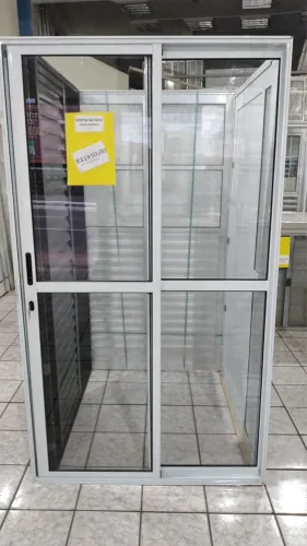 Porta de vidro de correr 2.10x1.20 BRANCA - PROMOÇÃO 