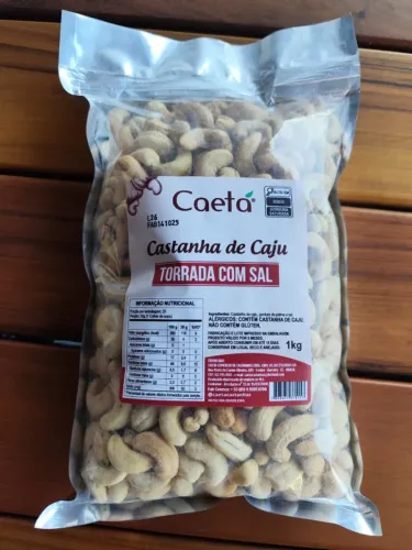 Castanha de Caju Inteira Torrada com Sal 1kg Premium - PROMOÇÃO