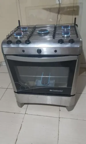 Fogão 5 bocas automático inox