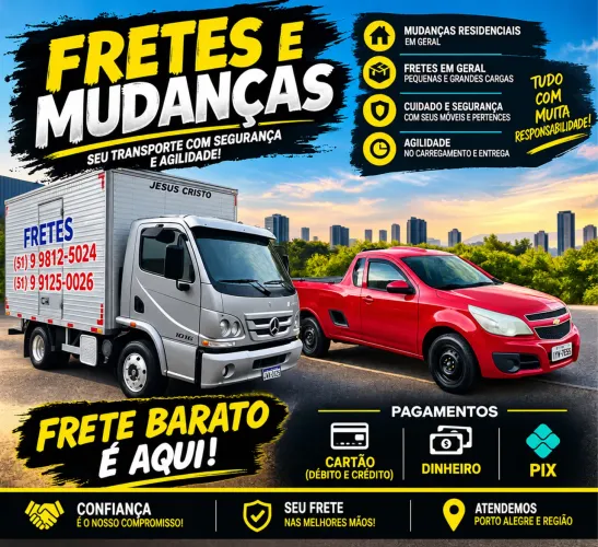 FRETES E MUDANÇAS COM SEGURANÇA E QUALIDADE 