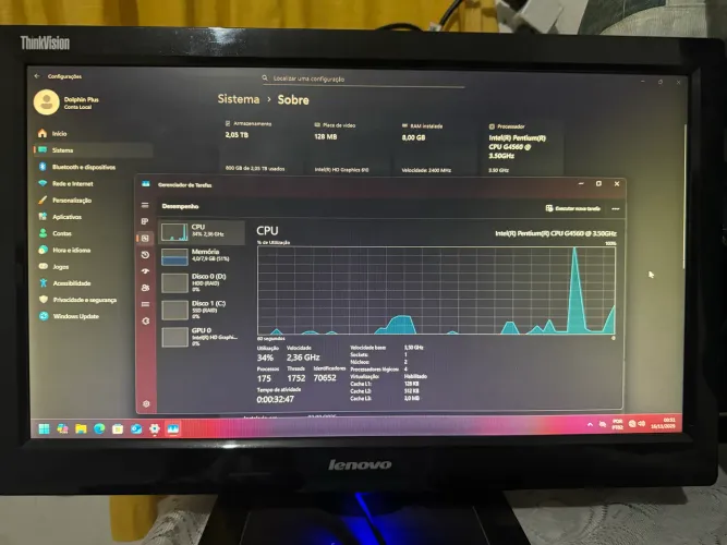 Computador completo Intel Pentium CPU G4560