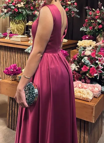 Vestido Fúcsia para festa feito sob medida