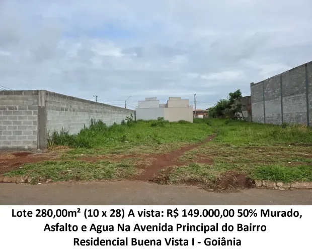 Leia a descrição: Lote 280,00m² (Asfalto e Agua) Residencial Buena Vista I