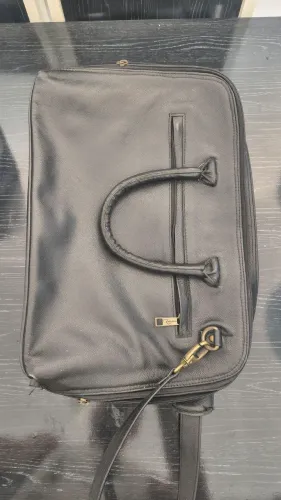 Bolsa executiva lateral de couro