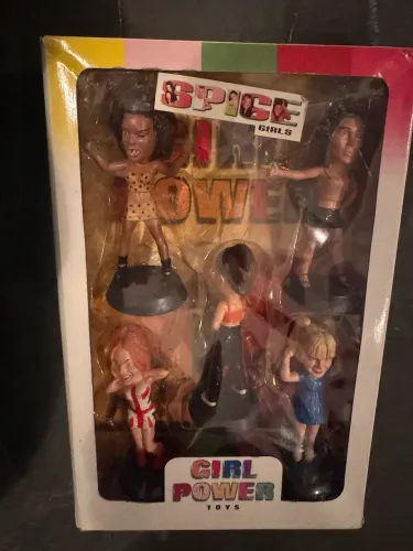 conjunto de miniaturas colecionáveis das Spice Girls da marca Girl Power Toys 1997