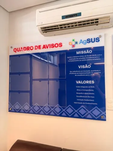 Quadro de gestão, quadro de avisos em acrílico ou PVC Expandido