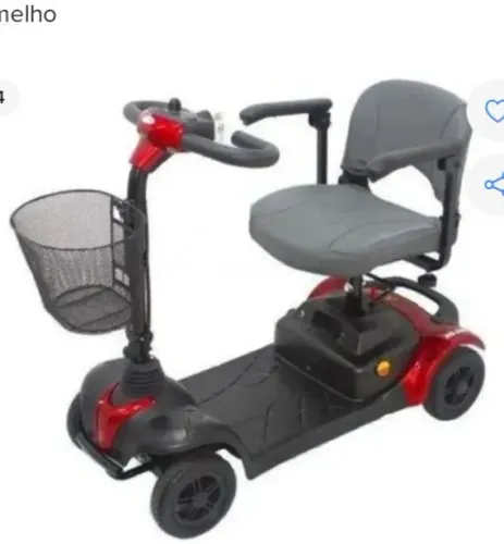 Carrinho scooter elétrico, modelo Dallamed até 136 kgs, pneu 8"