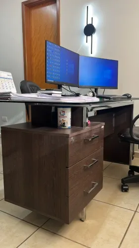 Mesa Vidro Para Escritório