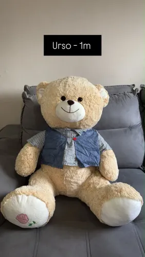Urso Gigante com camisa xadrez 1 Metro