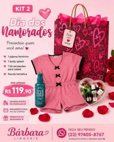 Kit Presente Dia dos Namorados Feminino e Masculino