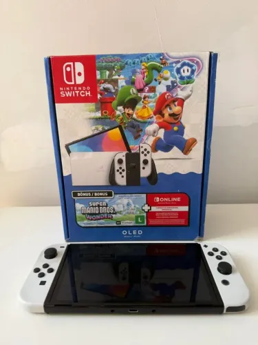 Nintendo Switch OLED Completo!! DESBLOQUEADO!! (Aceito Cartão)