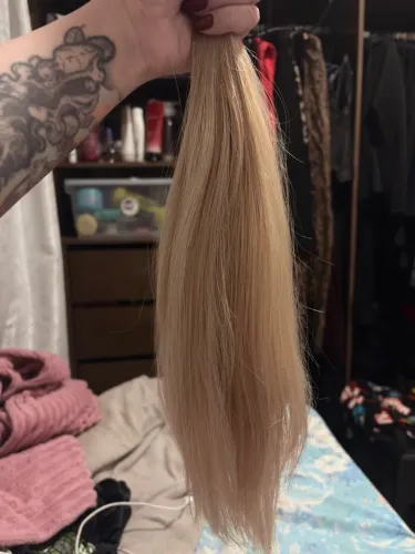 Cabelo fibra misturado com cabelo humano