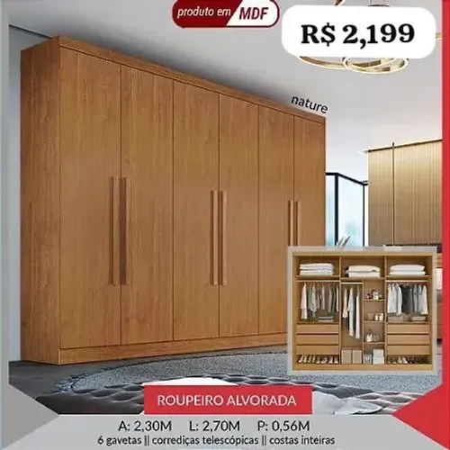 Guarda Roupa Alvorada MDF