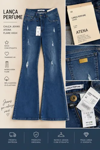 Calça Flare Lança Perfume Atena NOVA c/ Etiqueta