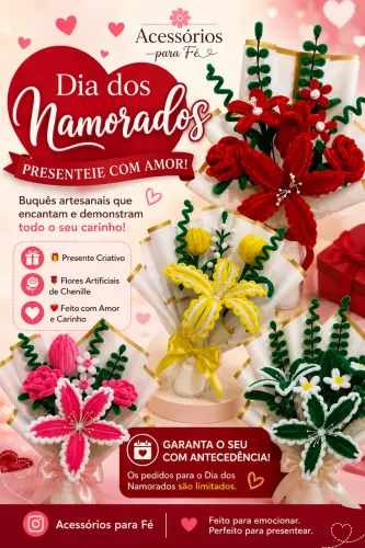Buquês Artificiais De Chenille 