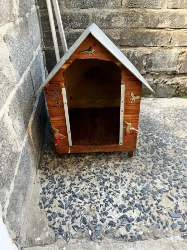 Casinha de madeira para cachorro