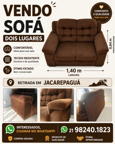 Sofá 2 lugares lindo