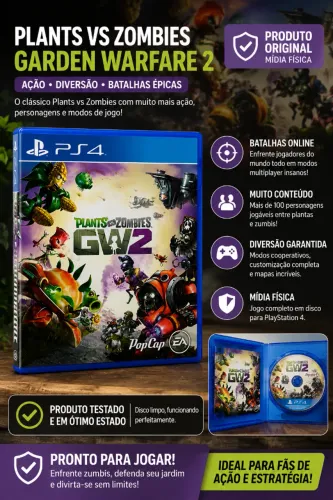 Plants vs Zombies Garden Warfare 2 PS4 Original | Mídia Física