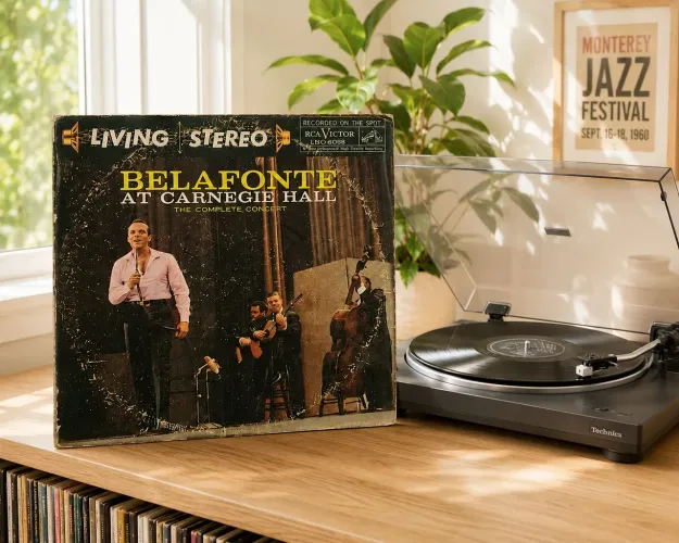 Lp Vinil Duplo Harry Belafonte At Carnegie Hall The Complete Concert 6006, 1959, USA