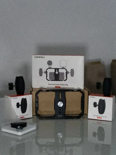 Kit Rig Gaiola P/ Celular Lucacell Lc-09 + 2 Grips + Filtro Nd K&f