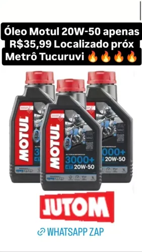 Óleo Motul 20w-50 Promoção R$35,99 Trocado