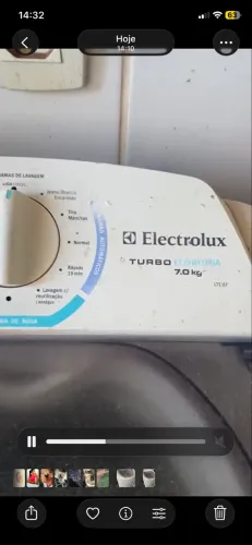 Máquina de lavar com defeito