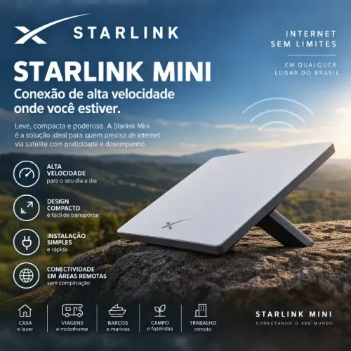 Starlink Mini Portátil - Conecte-se Onde Estiver!