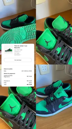 Tênis Air Jordan Verde Low ORGINAL