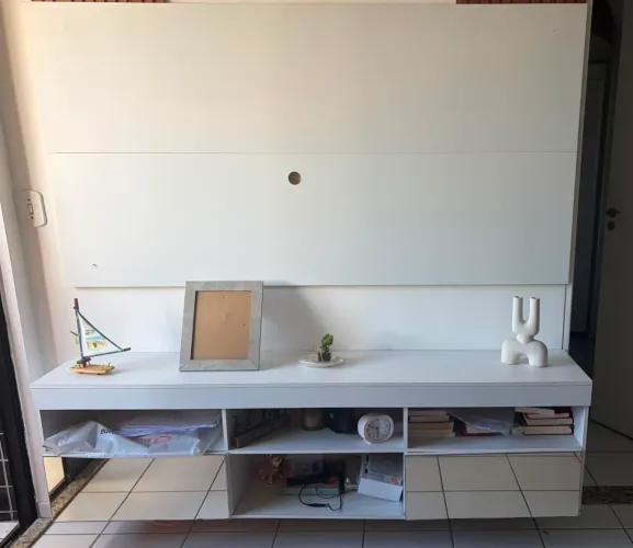 Rack com Painel para TV até 65? com Espelhos - Branco