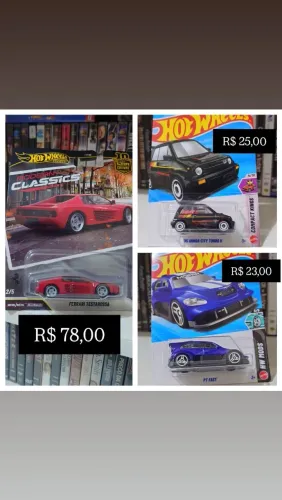 Miniaturas Hot Wheels à Venda - Valores nas Fotos 