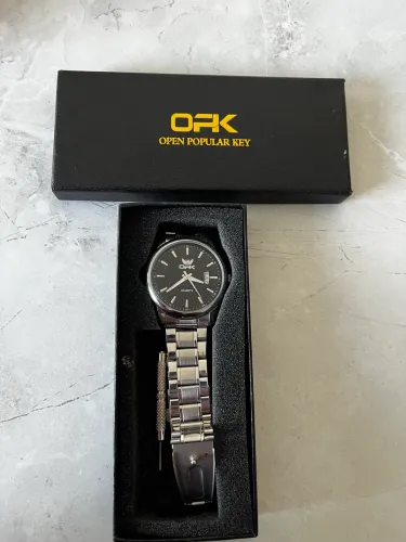 Opk Relógio Masculino Original Prata À Prova D'água 6010