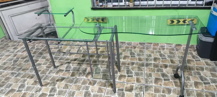 Mesa de vidro tio bancada