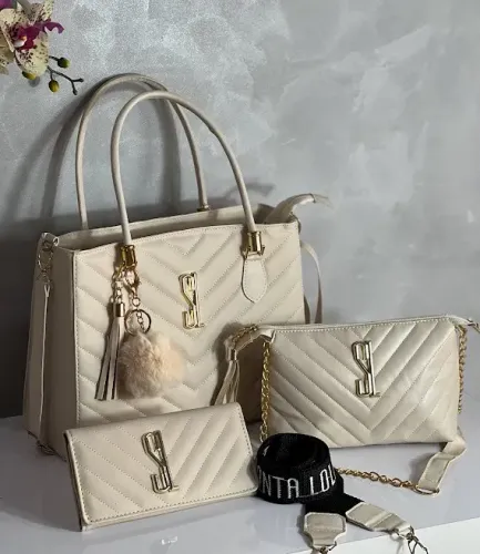 Bolsa SL live Matelasse Kit 3 Peças 2 Alças
