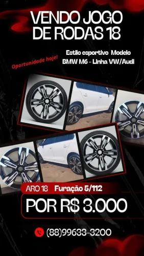 Jogo de Rodas Aro 18 - Estilo BMW M6
