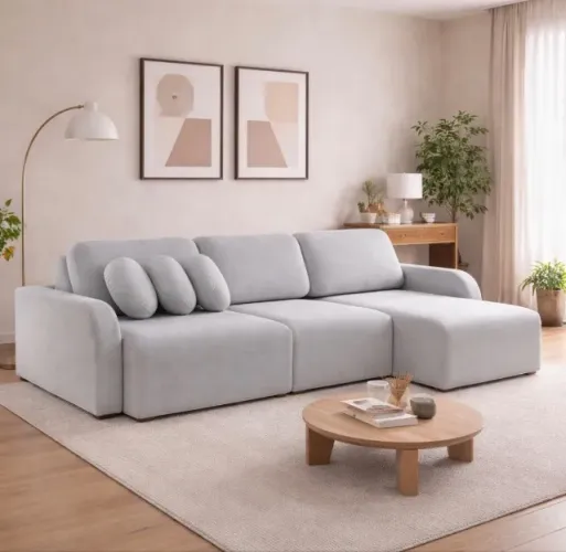 Sofá Retrátil Cairo 3,00 m Cinza