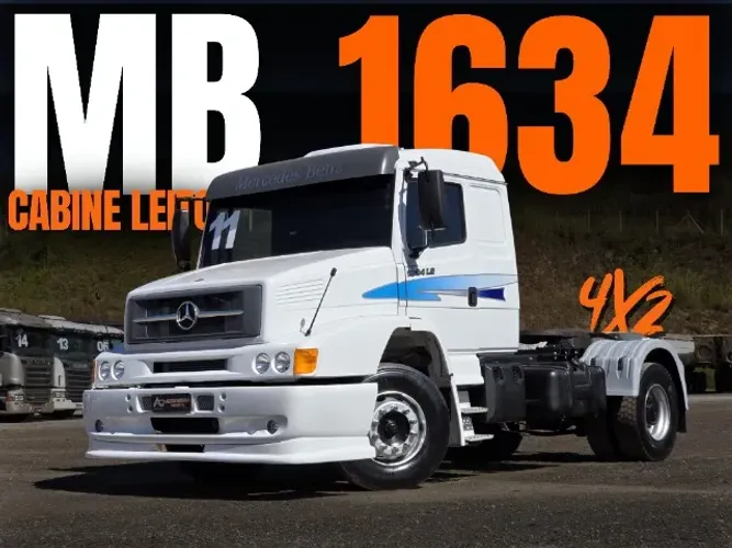 MERCEDES-BENZ 1634 LS 4X2 2011 CABINE LEITO 8 MARCHAS PNEUS DIANTEIROS 100%