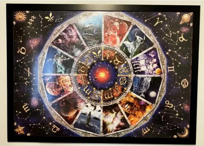 Quadro Zodíaco 5000 Peças Quebra Cabeça Grow - Emoldurado - Vidro Especial (137x97cm)