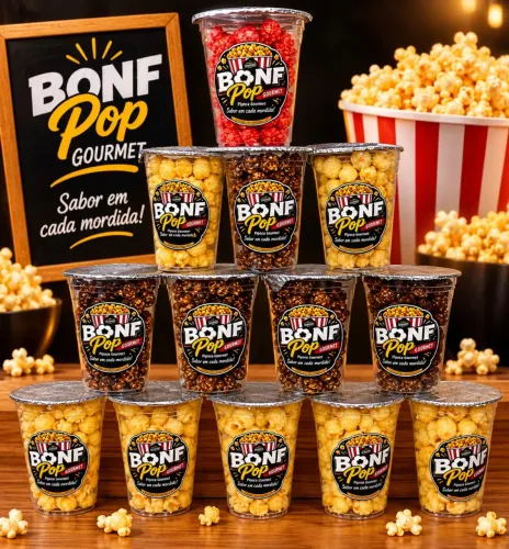 Pipocas Gourmet Bonf Pop de 60 gramas CARAMELO 
