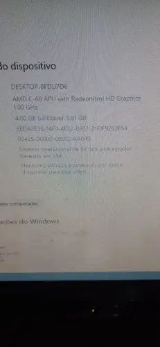 DESKTOP SOMENTE A CPU AMD C-60