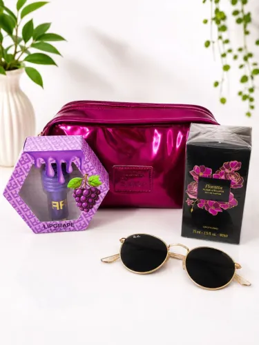 Kit Feminino: Floratta Fleur D'Éclipse, Nécessaire Siáge e Gloss Lipgrape