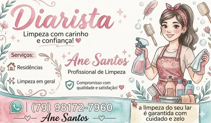 Diarista com qualidade e preço justo 