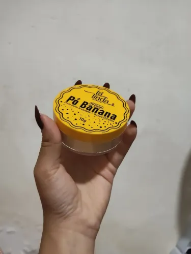 Pó facial pó banana efeito matte aveludado