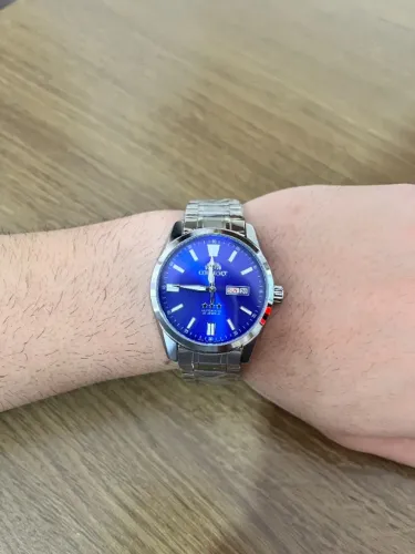 Orient 3 Estrelas F490-VAB8 Automático 21 Jewels Azul Novo