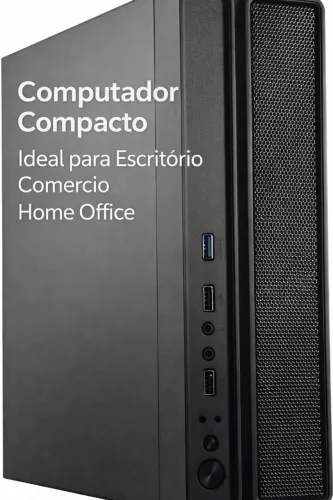 Computador Compacto Gabinete Slim Intel, Core i3, 8Gb Ram, SSD 120Gb -Para Loja Escritorio
