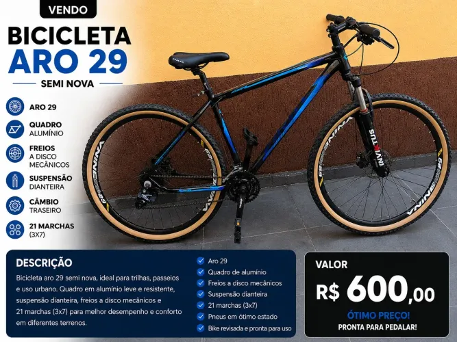 Bicicleta aro 29 ciclista